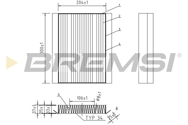 Filter, interior air - FC0876 BREMSI