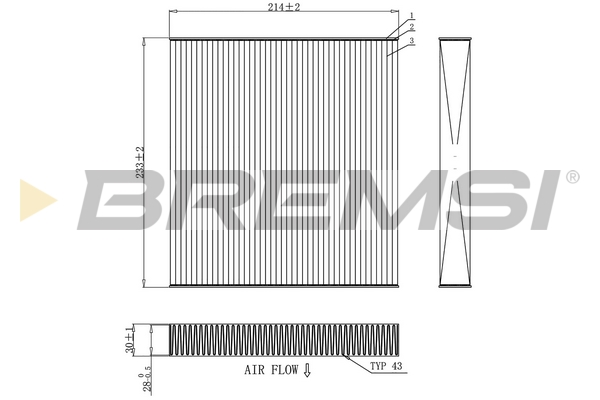 filtras, salono oras - FC0881 BREMSI