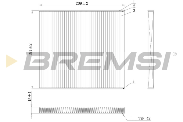 Filter, interior air - FC0883 BREMSI