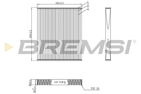 Filter, interior air - FC0887 BREMSI