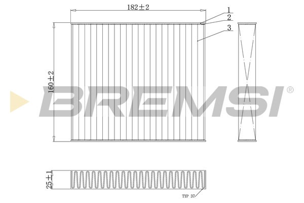 Filter, interior air - FC0891 BREMSI