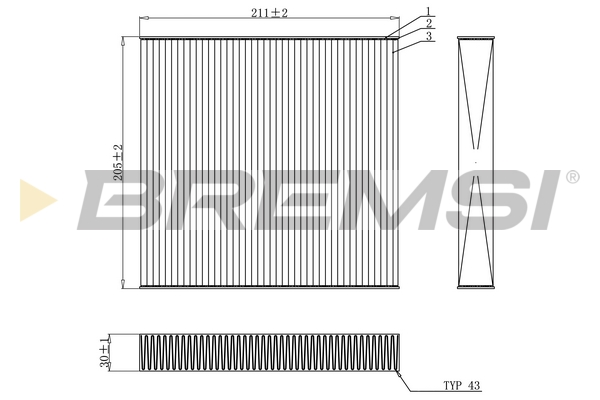 Filter, interior air - FC0899 BREMSI