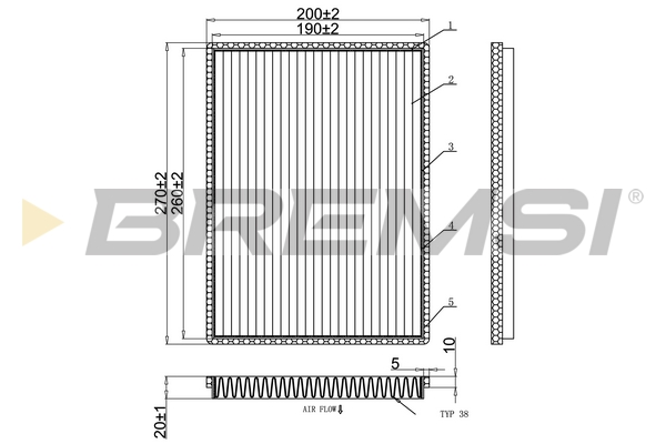 Filter, interior air - FC0901 BREMSI