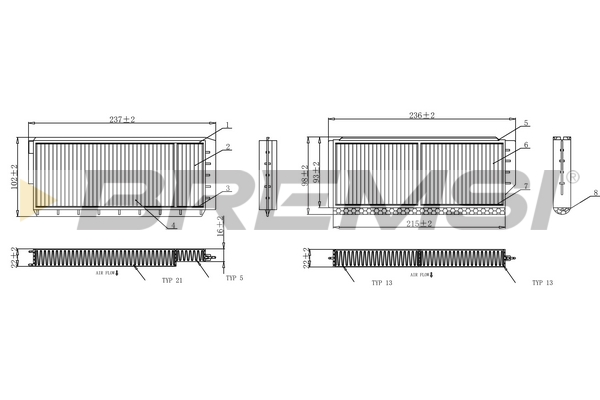 Filter, interior air - FC0903 BREMSI