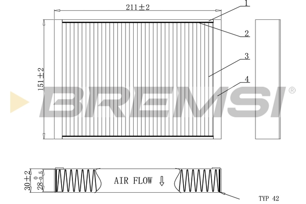 Filter, interior air - FC0907 BREMSI
