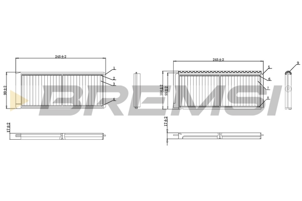Filter, interior air - FC0913 BREMSI