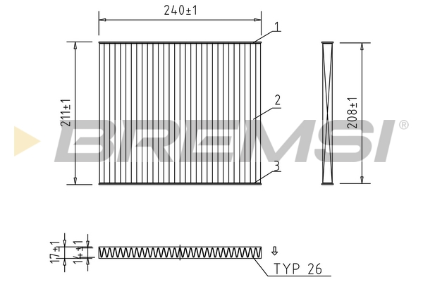 Filter, interior air - FC0921C BREMSI