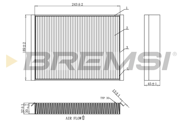 Filter, interior air - FC0923C BREMSI