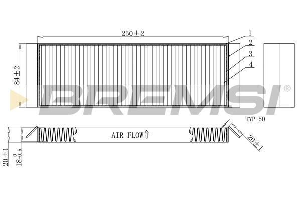 Filter, interior air - FC0925 BREMSI
