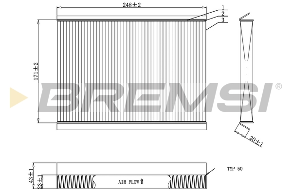 Filter, interior air - FC0929 BREMSI