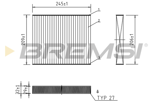 Filter, interior air - FC0931A BREMSI