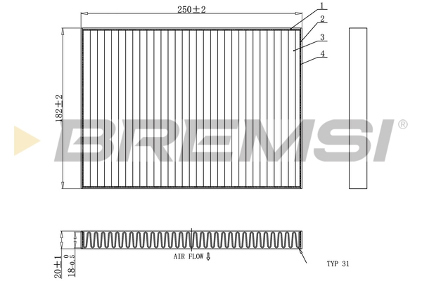 Filter, interior air - FC0936C BREMSI