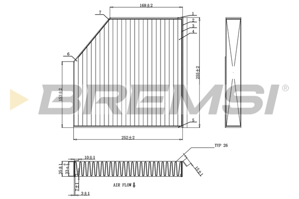 Filter, interior air - FC0939A BREMSI