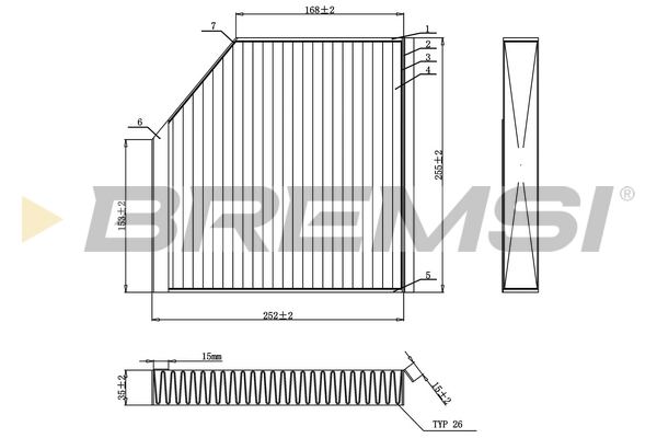 Filter, interior air - FC0939C BREMSI