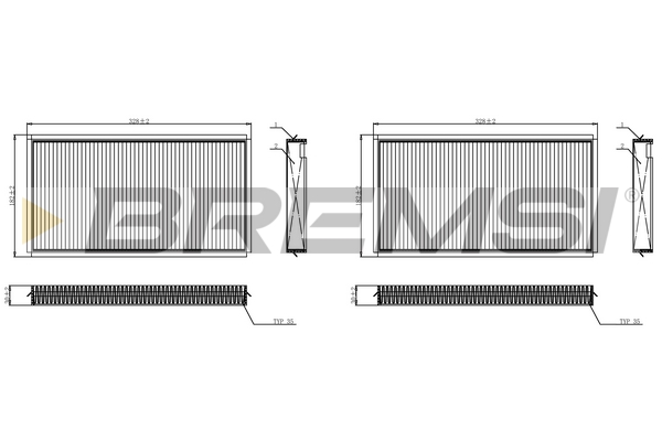 Filter, interior air - FC0950C BREMSI