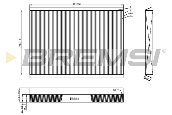 Filter, interior air - FC0962 BREMSI