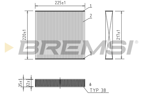 Filter, interior air - FC0973 BREMSI