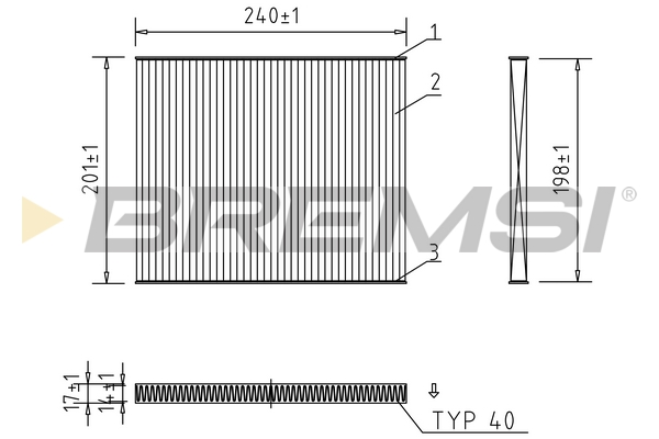Filter, interior air - FC0975 BREMSI