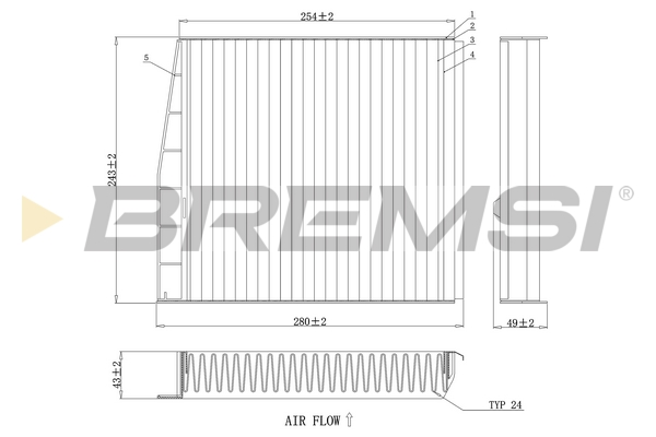 Filter, interior air - FC0976C BREMSI