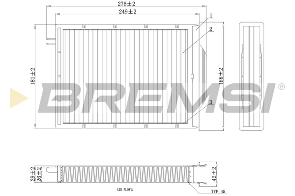 filtras, salono oras - FC0980 BREMSI