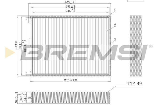 Filter, interior air - FC0990 BREMSI