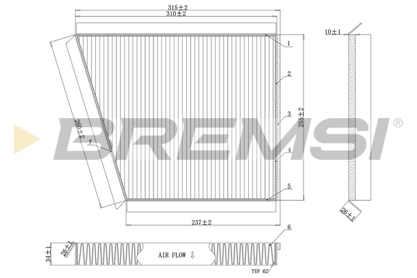 Filter, interior air - FC0991 BREMSI