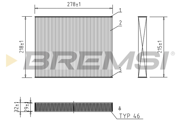 Filter, interior air - FC0993 BREMSI