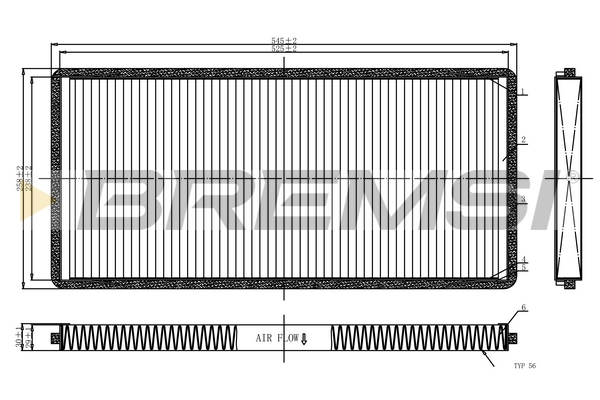 Filter, interior air - FC1326C BREMSI