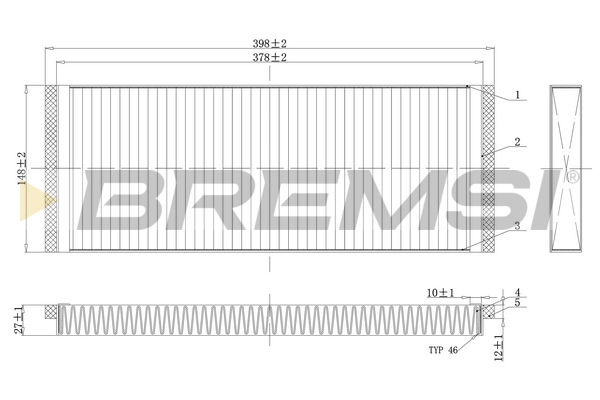 Filtro, Aria abitacolo - FC1329C BREMSI