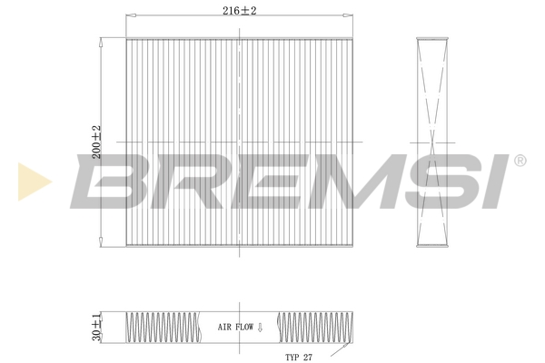 Filter, interior air - FC1341C BREMSI
