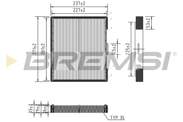 Filter, interior air - FC1527 BREMSI