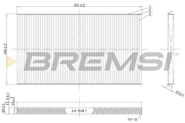 Filter, interior air - FC1537C BREMSI