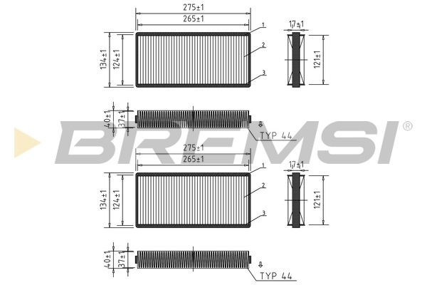 Filter, interior air - FC1551 BREMSI