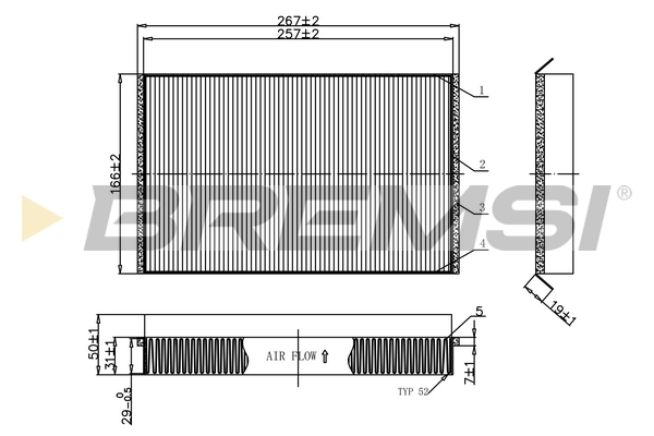 Filter, interior air - FC1553 BREMSI