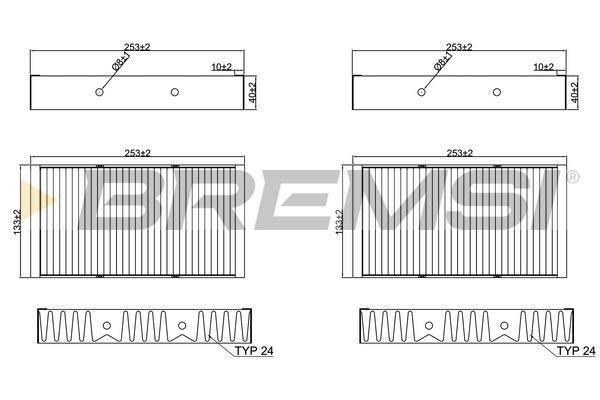 Filter, interior air - FC2555C BREMSI