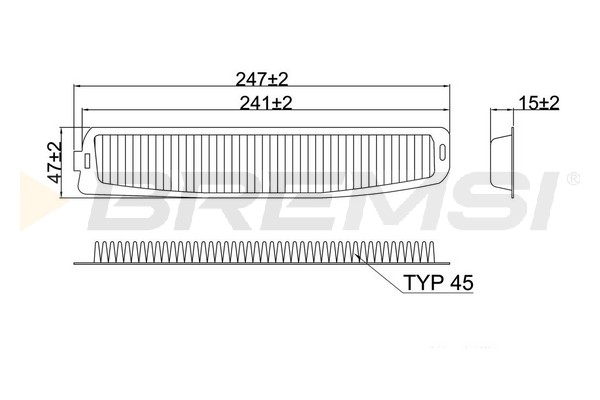 filtras, salono oras - FC2592C BREMSI