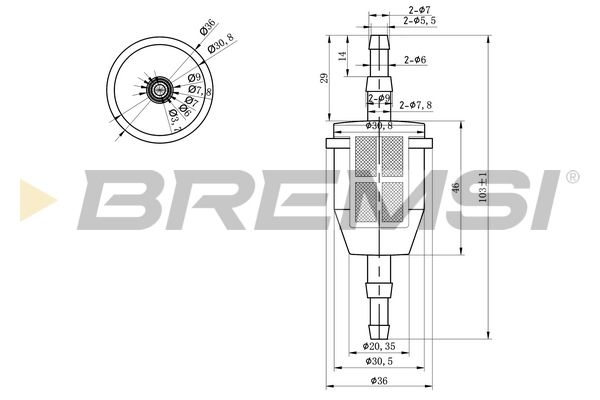 Fuel filter - FE0034 BREMSI