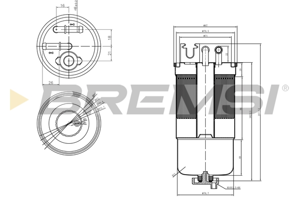 Fuel filter - FE0159 BREMSI