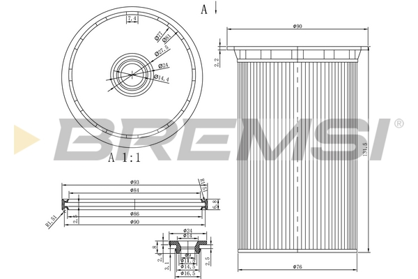 Fuel filter - FE0341 BREMSI