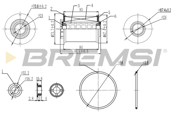 kuro filtras - FE0342 BREMSI