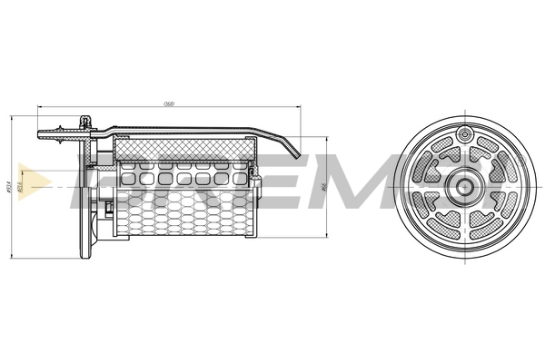 Топливный фильтр - FE0363 BREMSI