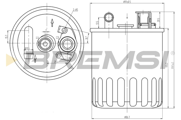 Топливный фильтр - FE0368 BREMSI