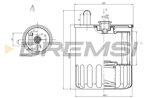 kuro filtras - FE0370 BREMSI