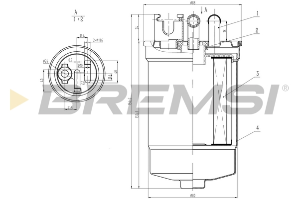 Fuel filter - FE0386 BREMSI