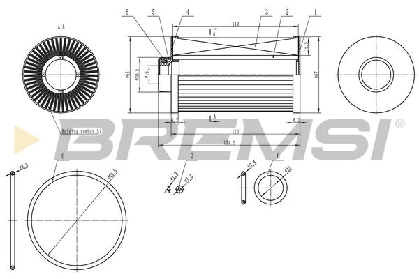 Fuel filter - FE0763 BREMSI