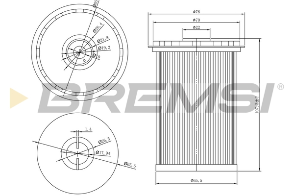 Fuel filter - FE0773 BREMSI
