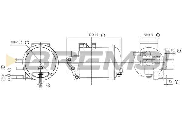 Fuel filter - FE0800 BREMSI