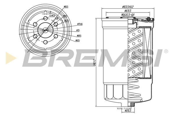 kuro filtras - FE0827 BREMSI