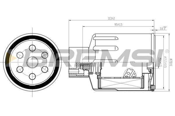 Fuel filter - FE1500 BREMSI
