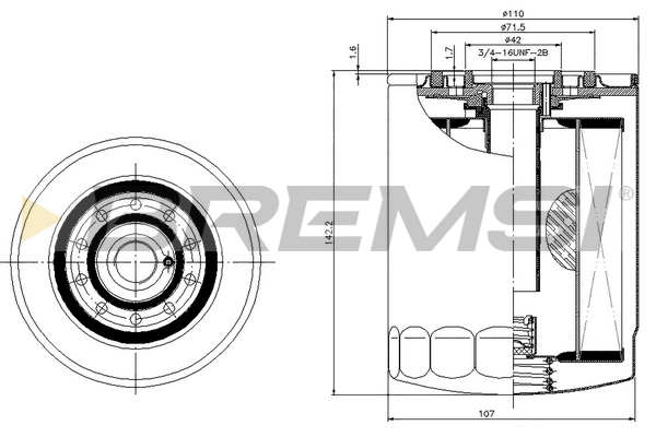 Oil Filter - FL0297 BREMSI